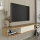 Έπιπλο τηλεόρασης επιτοίχιο Cross Megapap με LED χρώμα sepet oak - sandstone 150x29,6x19,2εκ.