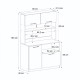 Έπιπλο κουζίνας Tuco 2 Megapap χρώμα sapphire oak 90x40x180εκ.