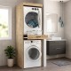 Έπιπλο πλυντηρίου - στεγνωτηρίου Fika Megapap χρώμα sapphire oak 67x61,8x198,5εκ.