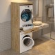 Έπιπλο πλυντηρίου - στεγνωτηρίου Fika Megapap χρώμα sapphire oak 67x61,8x198,5εκ.