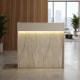 Γραφείο υποδοχής - reception Wilko Megapap με LED χρώμα travertine - sandstone 113,6x42x110εκ.