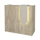 Γραφείο υποδοχής - reception Navita Megapap με LED χρώμα travertine - sandstone 113,6x42x111,8εκ.