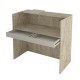 Γραφείο υποδοχής - reception Navita Megapap με LED χρώμα travertine - sandstone 113,6x42x111,8εκ.