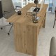Γραφείο εργασίας Nika Megapap χρώμα sepet oak - ανθρακί 140x60x75εκ.