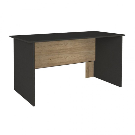 Γραφείο εργασίας Epito Megapap χρώμα ανθρακί - sepet oak 140x59,6x76,8εκ.