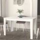 Τραπέζι Darlen Megapap χρώμα λευκό 125x72x74εκ.