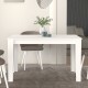Τραπέζι Darlen Megapap χρώμα λευκό 125x72x74εκ.
