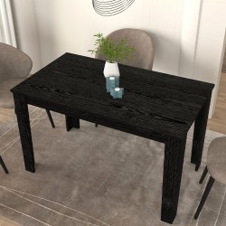 Τραπέζι Darlen Megapap χρώμα sencron black 125x72x74εκ.