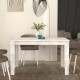 Τραπέζι Darlen Megapap χρώμα λευκό εφέ μαρμάρου 125x72x74εκ.