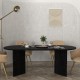 Τραπέζι Cortado Megapap χρώμα sencron black 200x90x74εκ.