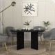 Τραπέζι Cortado Megapap χρώμα sencron black 138x80x75εκ.