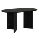 Τραπέζι Cortado Megapap χρώμα sencron black 138x80x75εκ.