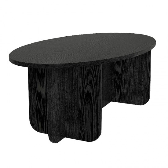 Τραπεζάκι σαλονιού Ravey Megapap χρώμα sencron black 120x60x39,8εκ.