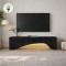 Έπιπλο τηλεόρασης Mara Megapap με LED χρώμα sencron black 150x31,4x40εκ.