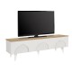 Έπιπλο τηλεόρασης Bono Megapap χρώμα λευκό - sepet oak 150x32,3x42,1εκ.
