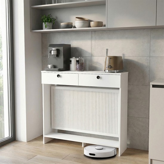 Κονσόλα - Κάλυμμα καλοριφέρ Opelya Megapap χρώμα λευκό 110x31,4x100εκ.