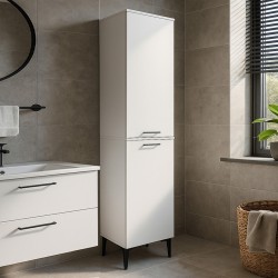 Ντουλάπι με καλάθι απλύτων Singa Megapap χρώμα λευκό 45x40x180εκ.