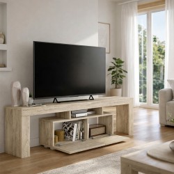 Έπιπλο τηλεόρασης Woodra Megapap χρώμα travertine 180x31,3x50,2εκ.