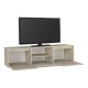 Έπιπλο τηλεόρασης Lumbera Megapap χρώμα travertine 160x29,5x42εκ.