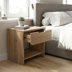 Κομοδίνο Mida Megapap χρώμα sepet oak 45x40x52εκ.