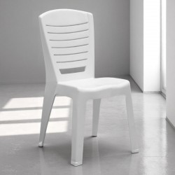 Καρέκλα πολυπροπυλενίου Tabia Megapap χρώμα λευκό 47x49x86εκ.