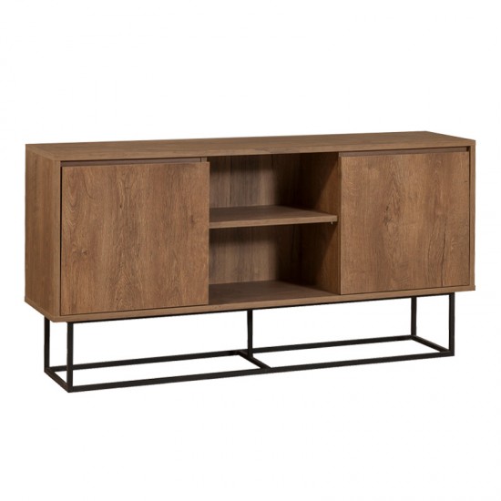 Μπουφές Amedeo Megapap χρώμα καρυδί 140x36x72εκ.