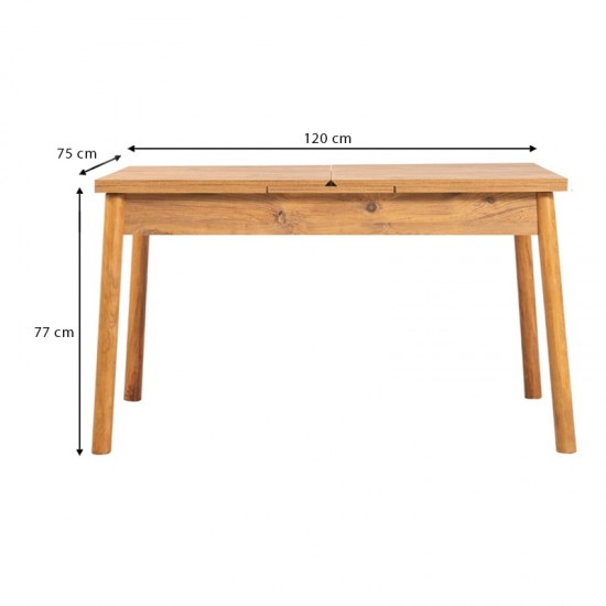 Τραπέζι Jemmy Megapap επεκτεινόμενο χρώμα atlantic pine 120/153x75x77εκ.