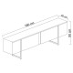 Έπιπλο τηλεόρασης Luxe Megapap χρώμα travertine - χρυσό 180x30x50εκ.