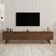 Έπιπλο τηλεόρασης Paris Megapap χρώμα καρυδί 160x25x35εκ.