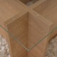 Τραπεζάκι σαλονιού Vetrino Megapap γυάλινο χρώμα honey oak 105x65x40εκ.
