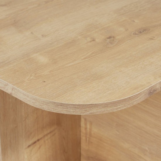 Τραπεζάκι σαλονιού Becaj Megapap χρώμα sapphire oak 120x60x41,4εκ.