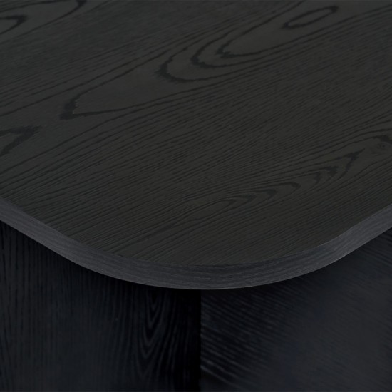 Τραπεζάκι σαλονιού Becaj Megapap χρώμα black wood 120x60x41,4εκ.