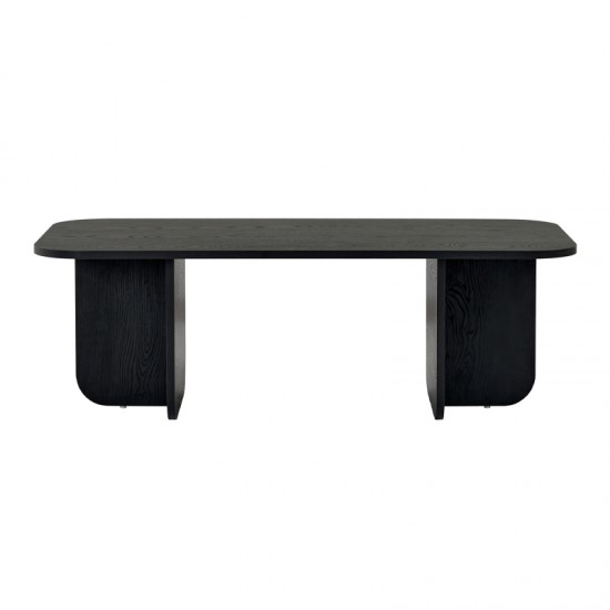 Τραπεζάκι σαλονιού Becaj Megapap χρώμα black wood 120x60x41,4εκ.