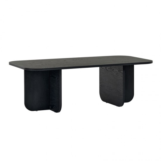 Τραπεζάκι σαλονιού Becaj Megapap χρώμα black wood 120x60x41,4εκ.