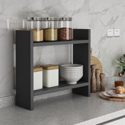 Ραφιέρα κουζίνας Denver Megapap χρώμα ανθρακί 34x10x30εκ.