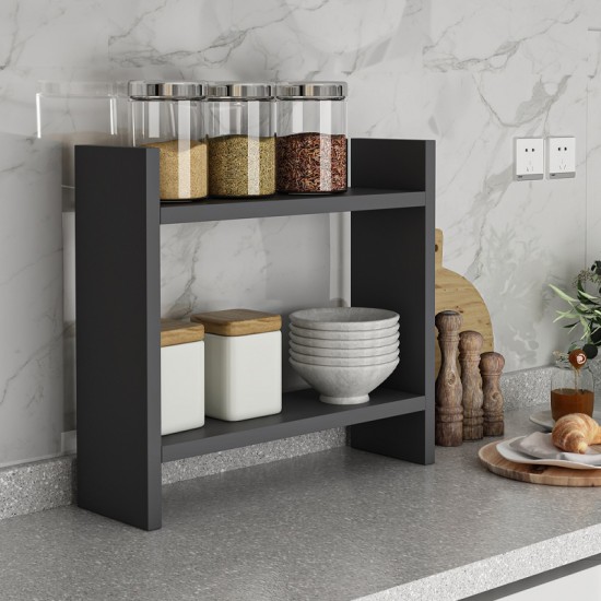 Ραφιέρα κουζίνας Denver Megapap χρώμα ανθρακί 34x10x30εκ.