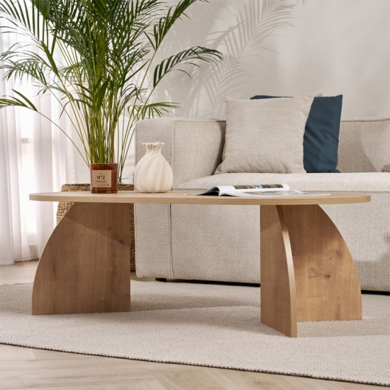 Τραπεζάκι σαλονιού Melina Megapap χρώμα sapphire oak 120x60x40εκ.