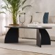 Τραπεζάκι σαλονιού Melina Megapap χρώμα black wood 120x60x40εκ.