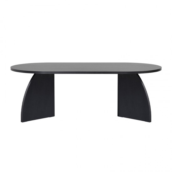 Τραπεζάκι σαλονιού Melina Megapap χρώμα black wood 120x60x40εκ.