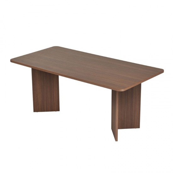 Τραπέζι Linza Megapap χρώμα καρυδί 180x90x75εκ.