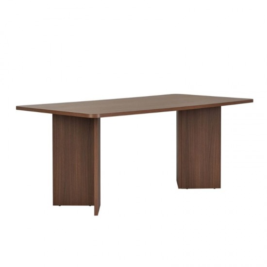 Τραπέζι Linza Megapap χρώμα καρυδί 180x90x75εκ.
