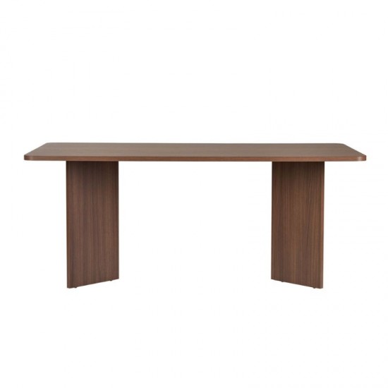 Τραπέζι Linza Megapap χρώμα καρυδί 180x90x75εκ.