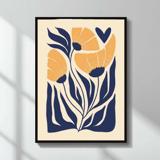 Πίνακας "Poppies" Megapap ψηφιακής εκτύπωσης 50x70εκ.