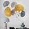 Διακοσμητικό τοίχου Metal Flower Megapap μεταλλικό χρώμα bronze - ασημί 75x100εκ.