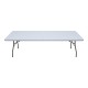 Τραπέζι catering - συνεδρίου Capri Megapap πτυσσόμενο - βαλίτσα χρώμα λευκό του πάγου 240x76x74εκ.