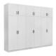 Ντουλάπα ρούχων Victoria Megapap εξάφυλλη με πατάρι χρώμα λευκό 300x60x240εκ.