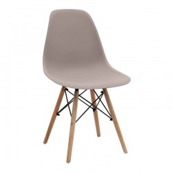 Σετ τραπεζαρία 5τμχ Darlen - Nova Megapap χρώμα λευκό - cappuccino 125x72x74εκ.
