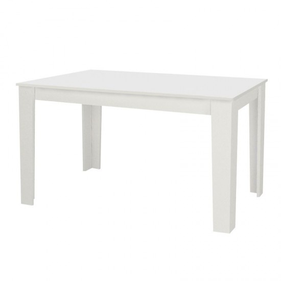 Σετ τραπεζαρία 5τμχ Darlen - Alma Megapap χρώμα λευκό - μπεζ 125x72x74εκ.