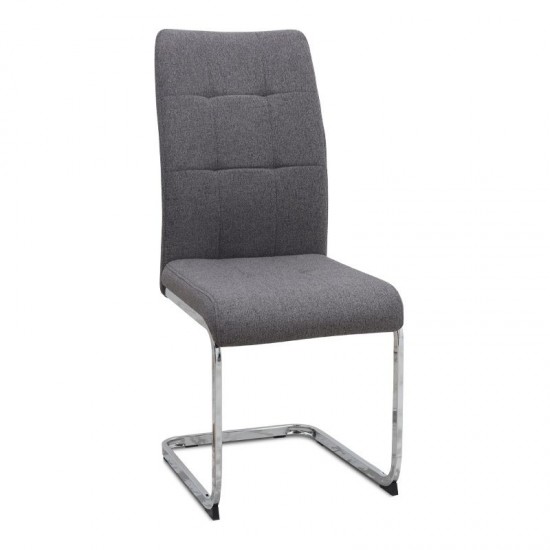 Σετ τραπεζαρία 5τμχ Darlen - Laura Megapap χρώμα sencron black - γκρι 125x72x74εκ.