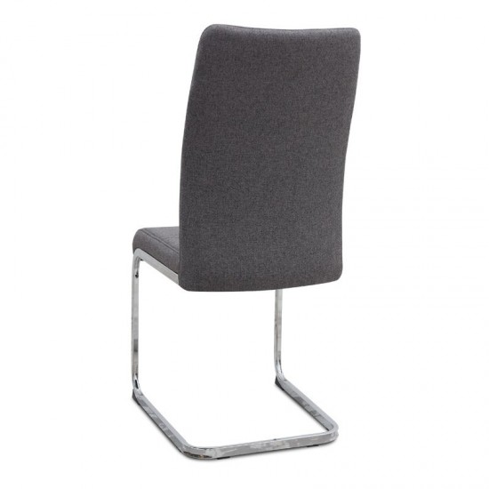Σετ τραπεζαρία 5τμχ Darlen - Laura Megapap χρώμα sencron black - γκρι 125x72x74εκ.